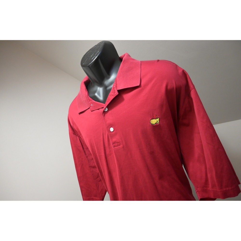 Amen Corner Masters Golf Polo Shirt Mens XXL Red Pima Cotton Mercerized EUC